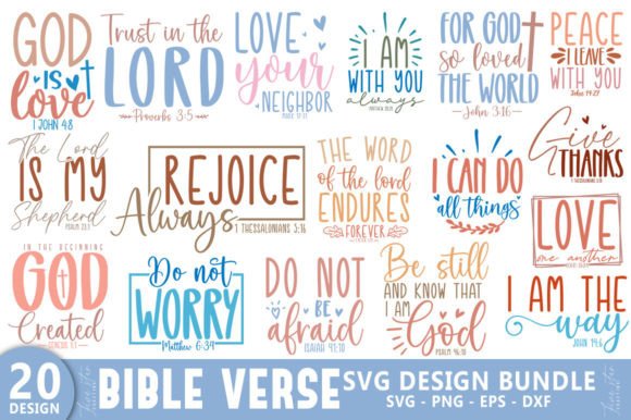 Bible Verse SVG Design Bundle, Jesus SVG