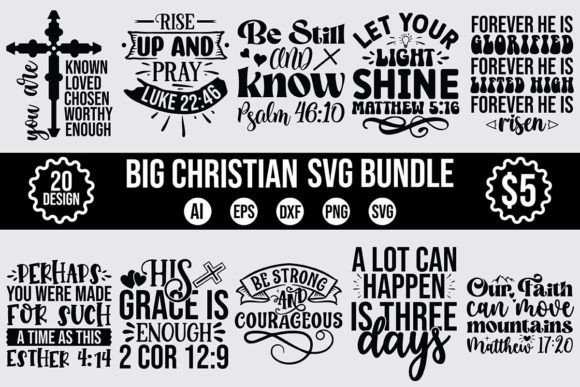 Big Christian SVG Designs Bundle Vol.2: Graphics & Crafts for Brand