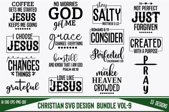 Christian SVG Design Bundle for Crafts and Graphics