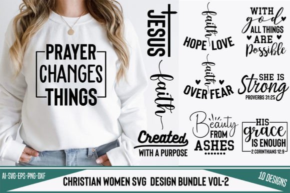 Christian Women Svg Design Bundle Vol-2