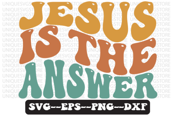 Jesus is the Answer Retro Svg Design: Graphics for Crafts & Content