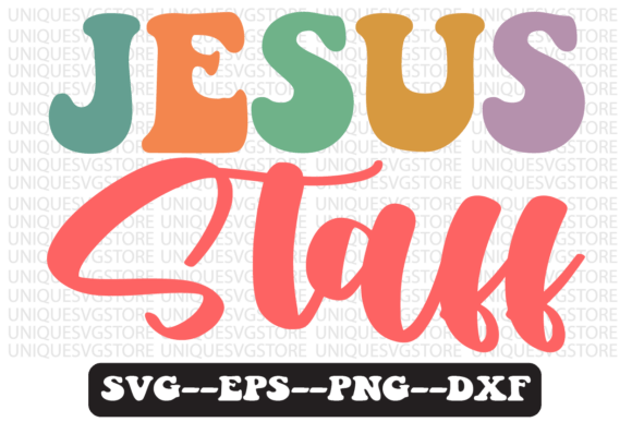 Jesus Staff Quote Retro Svg Design for Crafts & Graphics