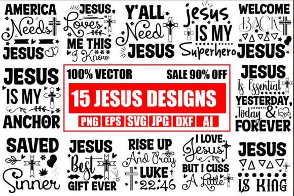 Jesus SVG Bundle: 15 Faith-Filled Designs for Embroidery