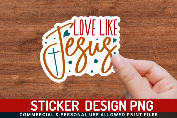 Love Like Jesus Sticker Design: Graphics for Crafts & Small Business Branding