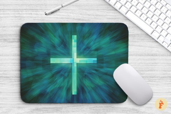 Mouse Pad Psychedelic Christian Cross: Graphics and Backgrounds