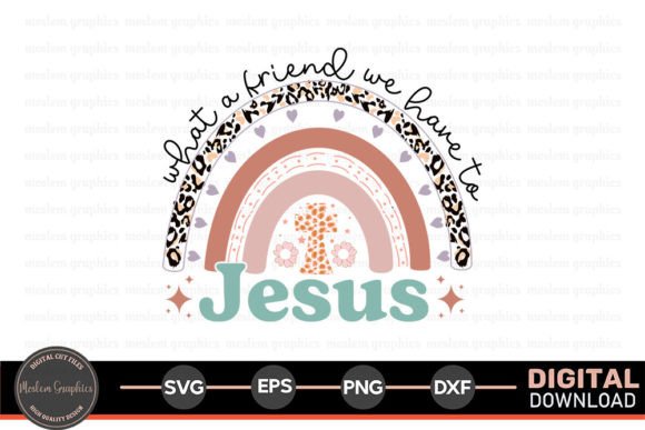 Retro Jesus Quotes Rainbow SVG for Crafts and Graphics
